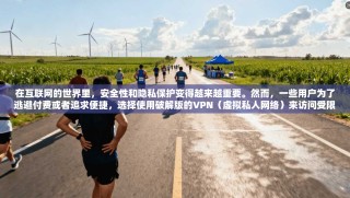 在互联网的世界里，安全性和隐私保护变得越来越重要。然而，一些用户为了逃避付费或者追求便捷，选择使用破解版的VPN（虚拟私人网络）来访问受限制的内容。这种行为虽然看似方便，但其实充满了风险和后果