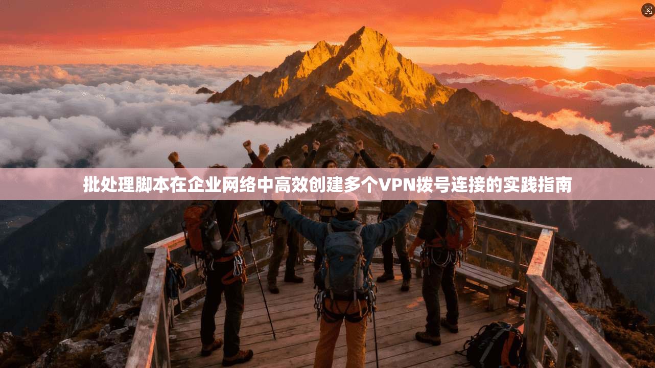 批处理脚本在企业网络中高效创建多个VPN拨号连接的实践指南 批处理脚本在企业网络中高效创建多个VPN拨号连接的实践指南